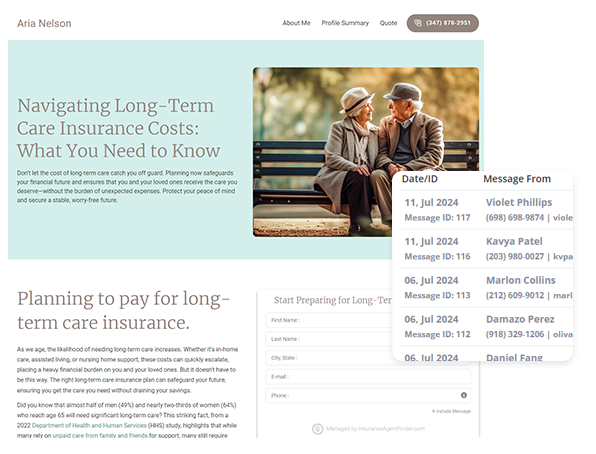 Expertly crafted, lead-capturing landing pages tailored for insurance and financial professionals.